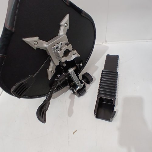 TENTOTEN PORTABLE REMOVABLE SOFT VELVET TOP DRUM THRONE SEAT WITH BACKREST - BLACK image 4