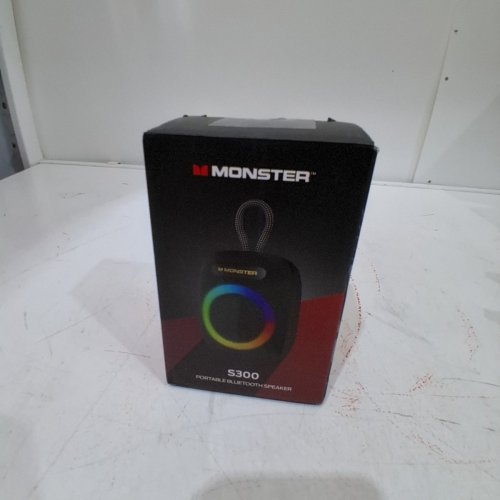 MONSTER S300 PORTABLE WATERPROOF BLUETOOTH SPEAKER WITH RGB LIGHTS - BLACK (MODEL: MS62148) image 5