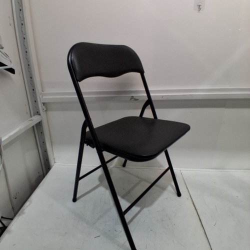 2PK GSC VINYL FOLDING CHAIR - 17" X 17" X 31" - BLACK (MODEL: CHFC1936) image 2