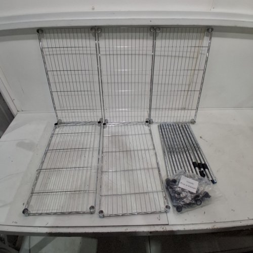 BESTOFFICE METAL ADJUSTABLE WIRE SHELF - 22" X 12" X 28" - CHROME (MODEL: WS-MF21-CHROME) image 2