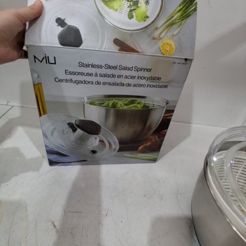MIU HAND OPERATED DISHWASHER SAFE SALAD SPINNER - 6L - STAINLESS STEEL (MODEL: 2863207) image 5