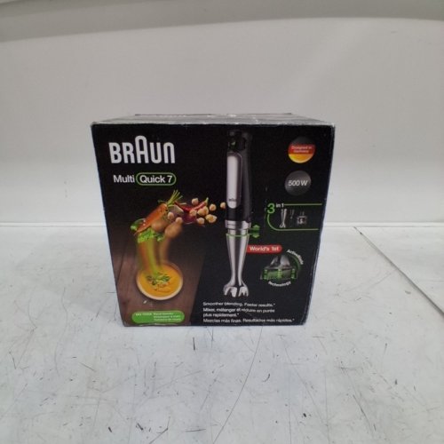 BRAUN 3-IN-1 MULTIQUICK 7 IMMERSION HAND BLENDER/CHOPPER SET - BLACK/STAINLESS STEEL (MODEL: HB701AN/MQ7035X) image 6