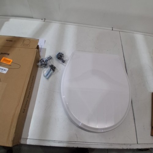 HIBBENT PREMIUM ONE CLICK ROUND TOILET SEAT WITH COVER - EASY INSTALLATION AND QUICK-RELEASE ROUND TOILET SEAT - WHITE (MODEL: R1245) image 2