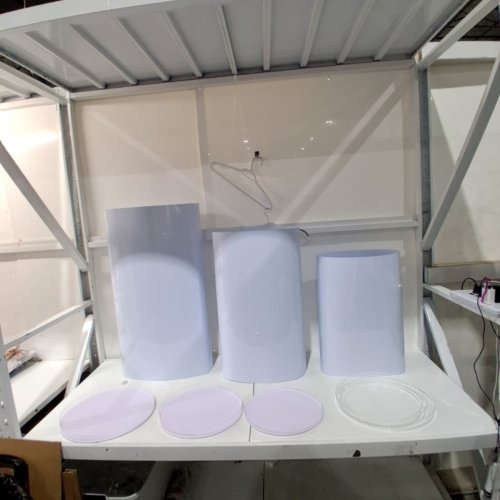 3PC VEVOR PVC LID ROUND CYLINDER PLINTH EVENT DISPLAY WEDDING FLOWER RACK - 23.62"/29.53"/35.43" - WHITE (MODEL: LJL-8026) image 2