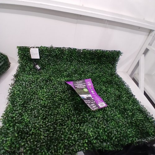 GOLDEN SELECT ARTIFICIAL BOXWOOD HEDGE PRIVACY IVY PANEL WITH 100 LED LIGHTS - 38" X 38" (3.2FT) - 10.7 SQ. FT COVERAGE - GREEN (MODEL:BOXWOOD400) image 3