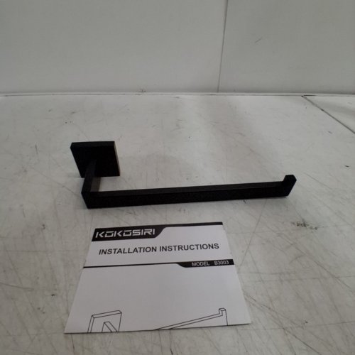 KOKOSIRI WALL-MOUNTED SINGLE TOWEL RACK - 11" - MATTE BLACK (MODEL: B3003BK) image 2