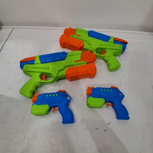 4PC ADVENTURE FORCE WATER STRIKE AQUA SQUAD WATER GUN BLASTER SET - BLUE/GREEN (MODEL:8873-4) image 2