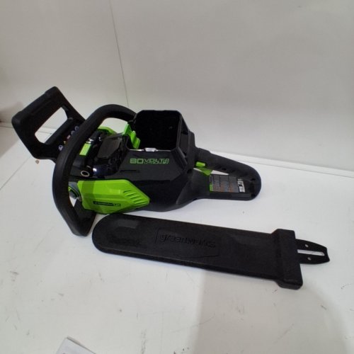 GREENWORKS PRO 80V CORDLESS CHAINSAW *TOOL ONLY* - 16" BLADE - GREEN/BLACK (MODEL: CS80L01) image 2