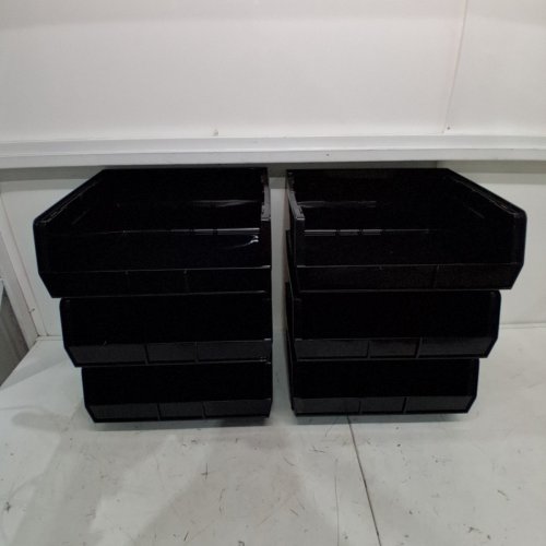 AKRO-MILS PLASTIC STORAGE STACKING HANGING AKRO BIN, 15" X 16" X 7", BLACK (MODEL: 30250) image 2