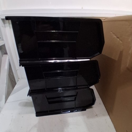 AKRO-MILS PLASTIC STORAGE STACKING HANGING AKRO BIN, 15" X 16" X 7", BLACK (MODEL: 30250) image 4