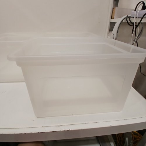 3PK IRIS USA PLASTIC STORAGE BIN TOTE - 33 L - CLEAR (MODEL: FB-21E/FB-21EE) image 3
