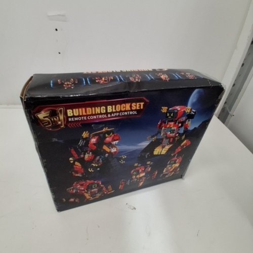 896PC AZDYJL 5-IN-1 STEM ROBOT BUILDING KIT WITH REMOTE AND APP - RED/BLACK image 2