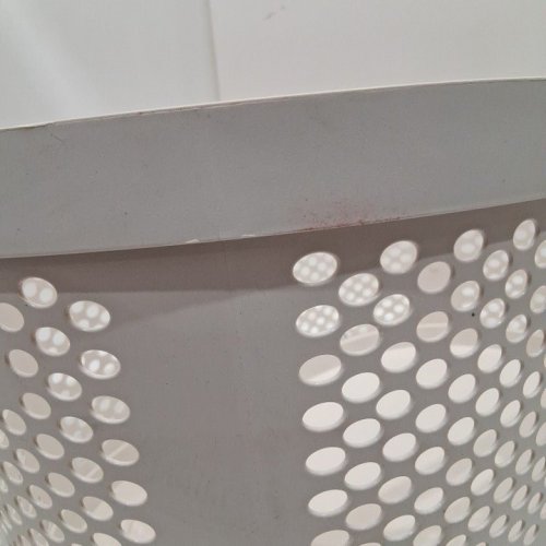BATHCLIP PLASTIC LAUNDRY HAMPER BASKET WITH CUTOUT HANDLES - 55.5L - 22" X 14" X 11" - BEIGE image 4