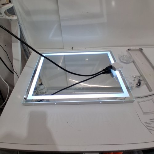 VANITY MAKEUP MIRROR WITH LIGHTS WITH 3 COLOUR MODES - 23" X 19" - WHITE (MODEL: SDD5846-NEW) image 2