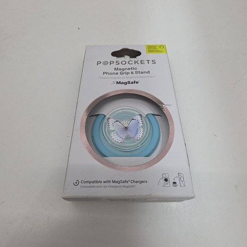 POPSOCKETS MAGNETIC POPGRIP AND STAND FOR MAGSAFE WITH ADAPTER - TRANSLUCENT BLUE/WHISPER MOTH image 3