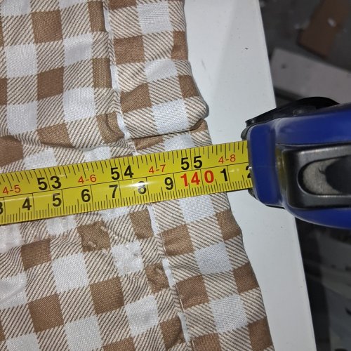 CHECKED TABLECLOTH - 55" X 39" - BROWN/WHITE image 2