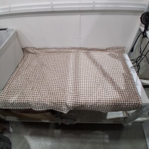 CHECKED TABLECLOTH - 55" X 39" - BROWN/WHITE image 4