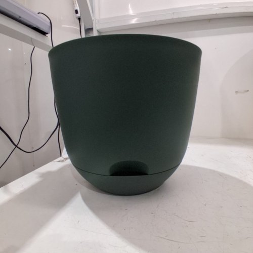 SELF-WATERING PLASTIC INDOOR OUTDOOR PLANTER POT - 12" - DARK GREEN image 3