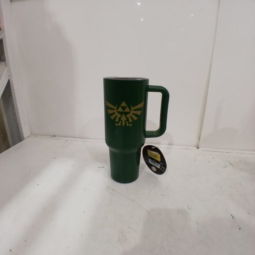 NINTENDO LEGEND OF ZELDA METAL TUMBLER WITH STRAW - 40OZ - GREEN image 2