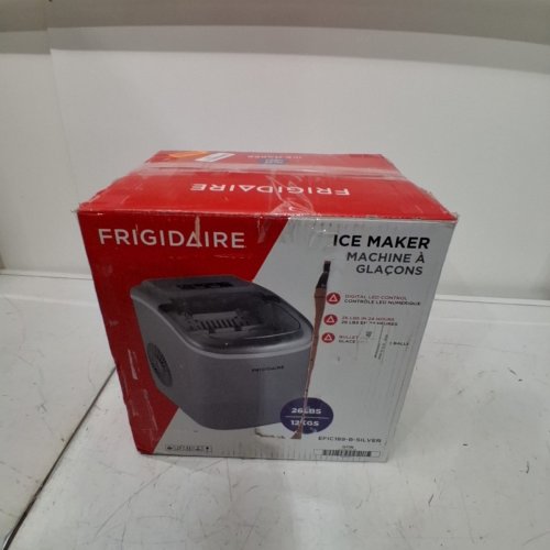 FRIGIDAIRE COMPACT COUNTERTOP ELECTRIC ICE MAKER - MAKES 26LBS OF ICE/DAY - SILVER (MODEL: EFIC189-B-SILVER) image 8