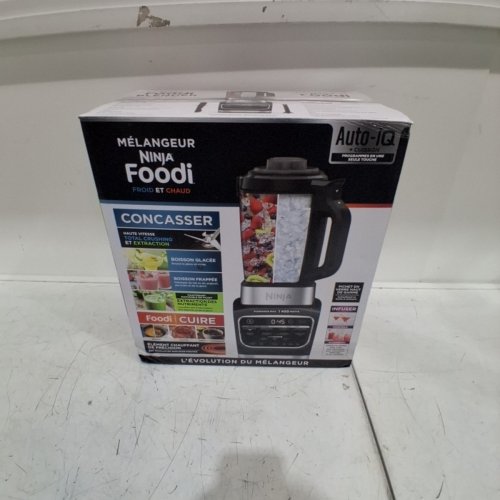 NINJA FOODI AUTOIQ HOT & COLD BLENDER - 64OZ. GLASS PITCHER/1000W - BLACK (MODEL: HB150C/HB152) image 5