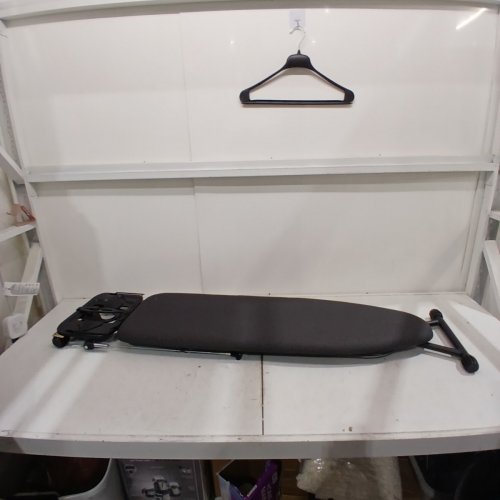 KINGRACK HEAVY DUTY ADJUSTABLE HEIGHT IRONING BOARD WITH IRON REST - 43" - BLACK - (MODEL: QP1343HT3-BK) image 2