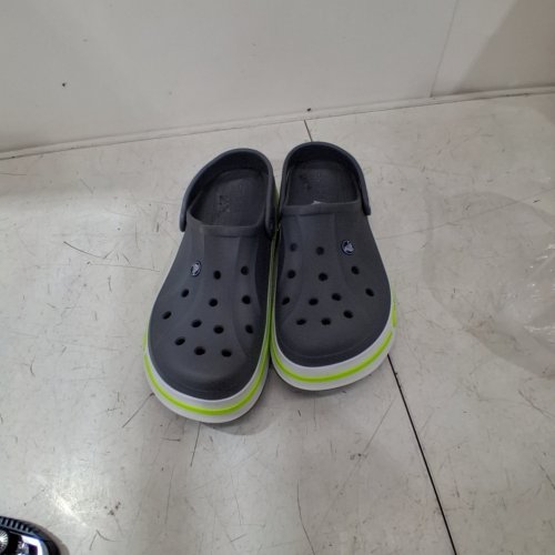 MEN'S CROCS BAYABAND CLOGS - SIZE 11 - GREY/GREEN image 2