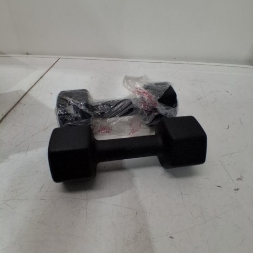2PK CAP NEOPRENE BARBELL DUMBBELL WEIGHTS - 15LBS EACH (30LB TOTAL) - BLACK (MODEL: SDN4BPIS-30) image 2
