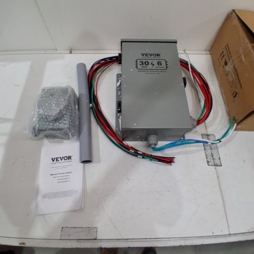 VEVOR MANUAL TRANSFER SWITCH, 30-AMP 6-CIRCUIT, PREWIRED GENERATOR TRANSFER SWITCH KIT WITH NEMA L14-30P POWER INLET BOX, (MODEL:SP-ZH352510(30A-6) image 2