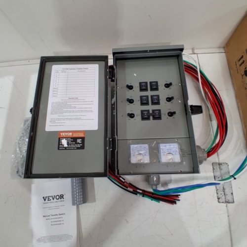 VEVOR MANUAL TRANSFER SWITCH, 30-AMP 6-CIRCUIT, PREWIRED GENERATOR TRANSFER SWITCH KIT WITH NEMA L14-30P POWER INLET BOX, (MODEL:SP-ZH352510(30A-6) image 3