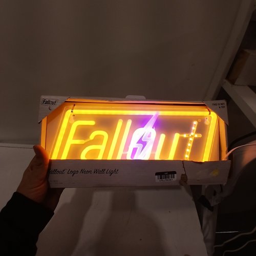 FALLOUT LOGO LED NEON WALL LIGHT 8" -CLEAR image 2