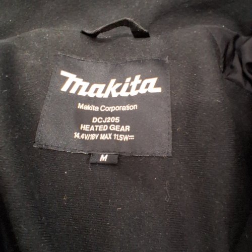 MAKITA CORDLESS HEATED JACKET - MEDIUM - BLACK/TEAL (DCJ205Z) image 4