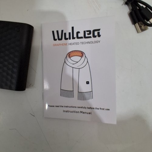 WULCEA GRAPHENE HEATED SCARF -FAST CHARGING BATTERY - 6000 MAH - BLACK image 3