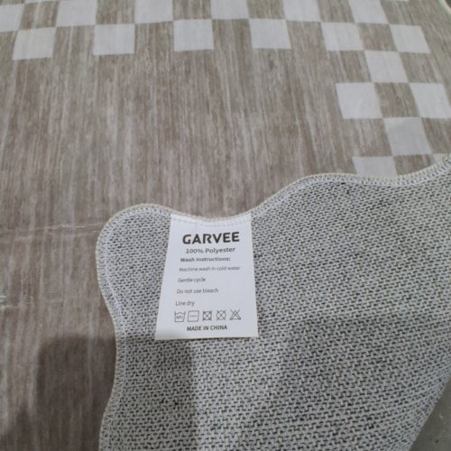 GARVEE CHECKERBOARD RUNNER RUG -7FT 9" X 1FT 9" - CREAM/WHITE image 2