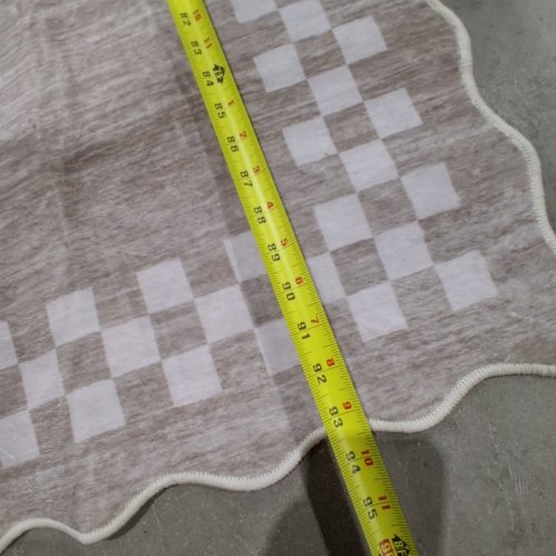 GARVEE CHECKERBOARD RUNNER RUG -7FT 9" X 1FT 9" - CREAM/WHITE image 4