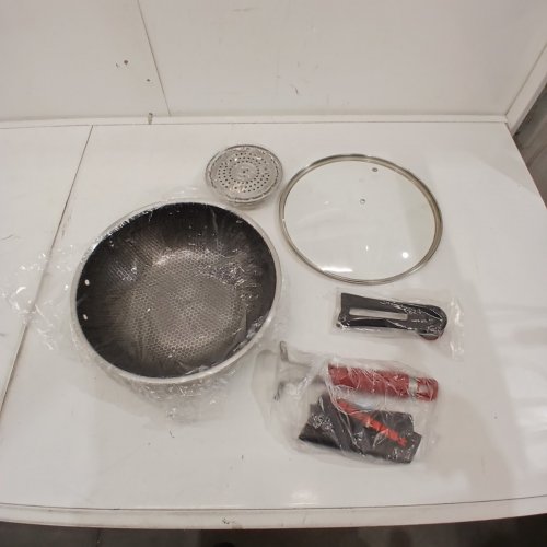 NON-STICK FRY WOK WITH LID - 12" - BLACK AND SILVER (MODEL: LAW-1300) image 3