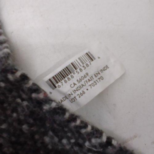 CHECKERED FUZZY THROW BLANKET FOR COUCH - 50" X 60" - BLACK & WHITE & GREY image 3