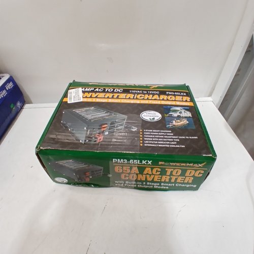POWERMAX DECK MOUNT RV CONVERTER CHARGER LITHIUM COMPATIBLE - 65A 12V DC - BLACK (MODEL: PM3-65LK) image 5