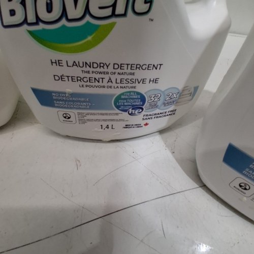 6PK BIOVERT FRAGRANCE FREE LAUNDRY DETERGENT - 1.4 L EACH - WHITE image 4