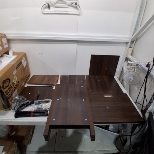 JOONEE 2 DRAWER FLUTED PANEL NIGHTSTAND/END TABLE WITH CHARGING STATION - WALNUT BROWN (MODEL: ZG-0067) image 2