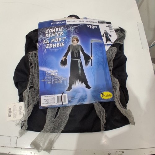 BOYS PARTYHOLIC ZOMBIE REAPER COSTUME - OSFM - BLACK image 2