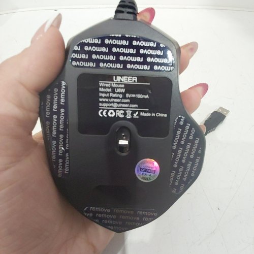 UINEER WIRED MOUSE - BLACK (MODEL: U6W) image 3