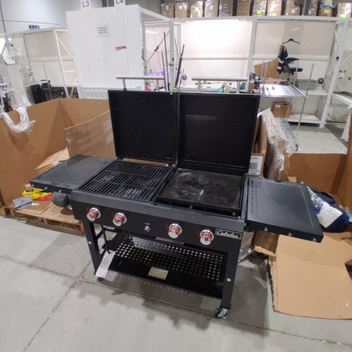BPS DELUXE 4-BURNER EVENT GRILL AND GRIDDLE COMBO - 40" X 65" X 28" - BLACK (MODEL: GD410) image 3
