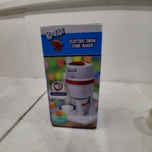 3PC NOSTALGIA KOOL-AID ELECTRIC SHAVE ICE & SNOW CONE MAKER - 2 ICE MOLDS - WHITE/RED (MODEL: KOOL-AID) image 2