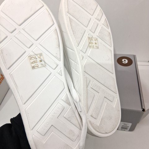 WOMENS TED BAKER MAISIE LEATHER COURT SHOES - SIZE 9 - WHITE/FLORAL (STYLE: 3756607) image 3