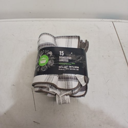 12PK KITCHEN WORKS DISHCLOTHS - 14" X 14" - BLUE/TAUPE (MODEL: 7700100 ) image 4
