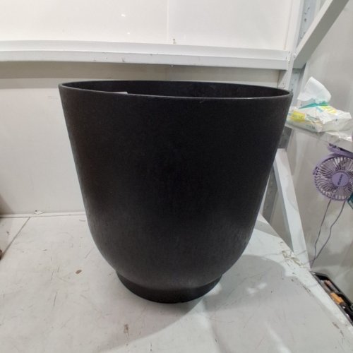 TIERRA VERDE FLORENCIA LARGE ROUND PLANTER - 79L - 21" X 20" - BLACK (MODEL: MT5100591CM) image 2
