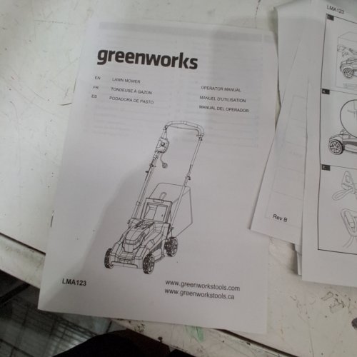 GREENWORKS CORDED LAWN MOWER - 14" PATH - GREEN (MODEL: LMA123) image 9