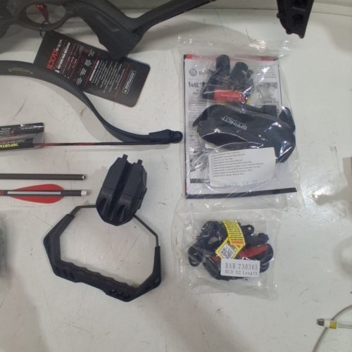 BARNETT WILDCAT CRX LIGHTWEIGHT TATICAL RECURVE CROSSBOW WITH RED/GREEN 3 DOT SCOPE, QUICK DETACH QUIVER & 2 HEADHUNTER BOLTS - 280 FPS - 66LBS - BLACK/RED (MODEL: BAR78232) image 4