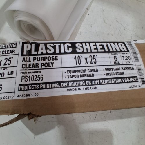 EXTRA HEAVY DUTY PLASTIC SHEETING - 10FT X 25FT - CLEAR (MODEL: PS10256) image 4